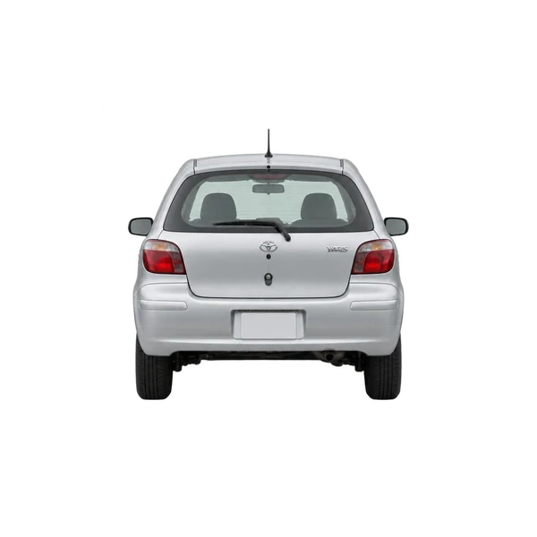2000 Toyota Yaris in Silber, Ansicht: Heck