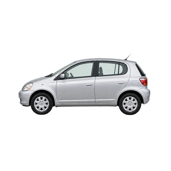2000 Toyota Yaris in Silber, Ansicht: Seite (nach links gerichtet)