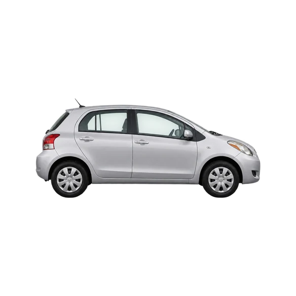 2005 Toyota Yaris in Silber, Ansicht: Seite (nach rechts gewandt)
