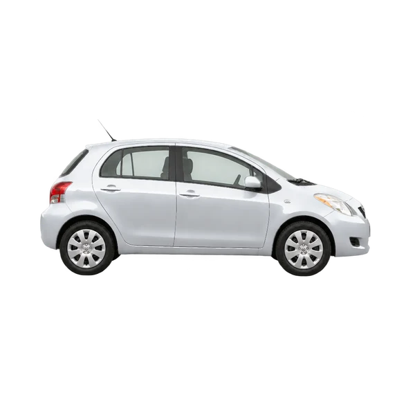 2006 Toyota Yaris in Silber, Ansicht: Seite (nach rechts gewandt)