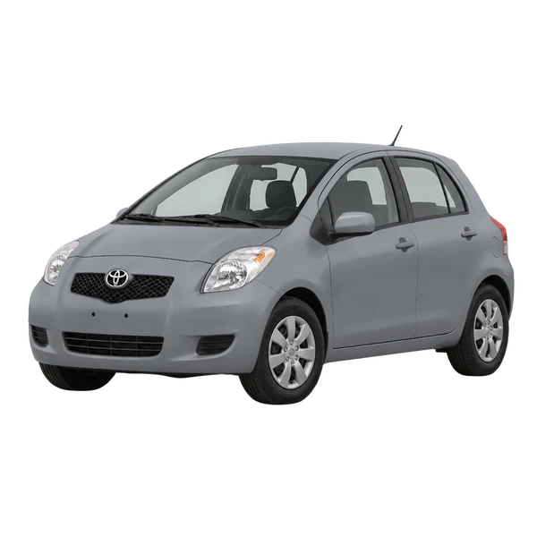 2011 Toyota Yaris in Grau, Ansicht: Dreiviertelansicht vorne (nach links gerichtet)