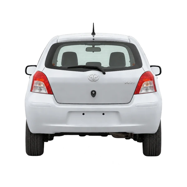 2011 Toyota Yaris in Silber, Ansicht: Heck