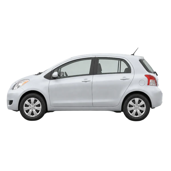 2011 Toyota Yaris in Silber, Ansicht: Seite (nach links gerichtet)