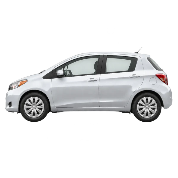 2013 Toyota Yaris in Silber, Ansicht: Seite (nach links gerichtet)