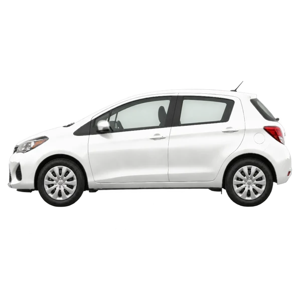 2016 Toyota Yaris in weiß, Ansicht: Seite (nach links gerichtet)