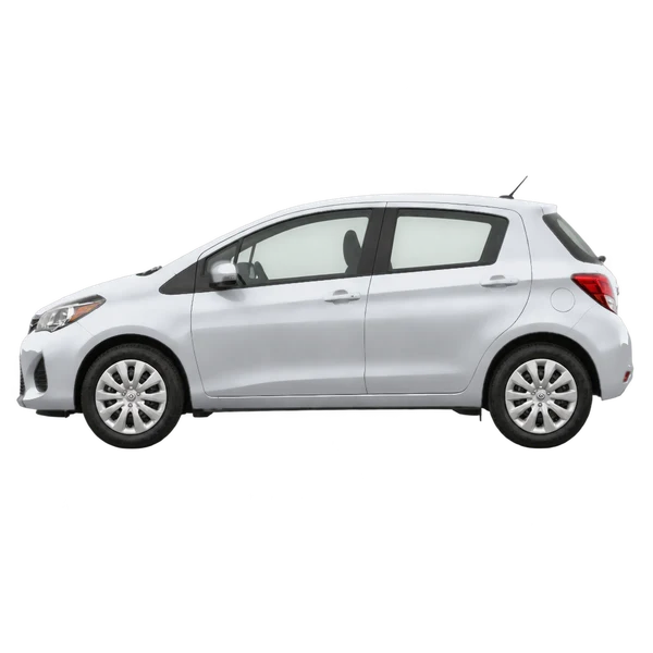 2019 Toyota Yaris in Silber, Ansicht: Seite (nach links gerichtet)