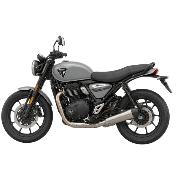 2026 Triumph Speed 400 in Silber, Ansicht: Seite (nach links gerichtet)