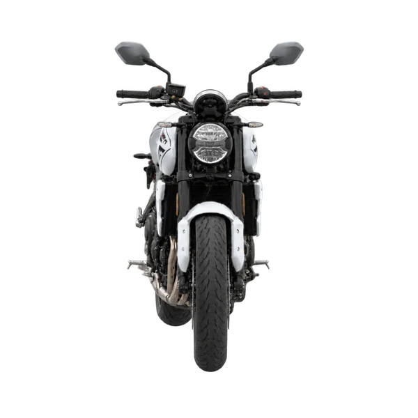 Triumph Trident 660 - Triple Tribute 2024 en plateado, vista frontal
