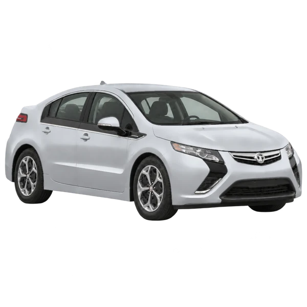 Vauxhall Ampera 2015 en plateado, vista tres cuartos frontal (mirando a la derecha)