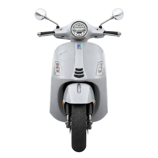 シルバーの2026 Vespa GTS(正面ビュー)