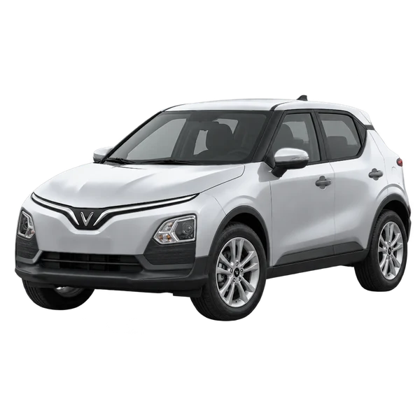VinFast VF5 2024 باللون فضي، منظر منظر أمامي بزاوية ثلاثة أرباع (متجه لليسار)