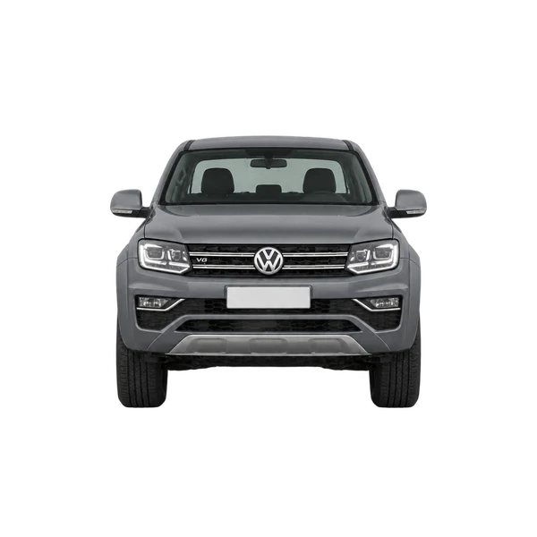 Volkswagen Amarok 2022 باللون رمادي، منظر أمامي