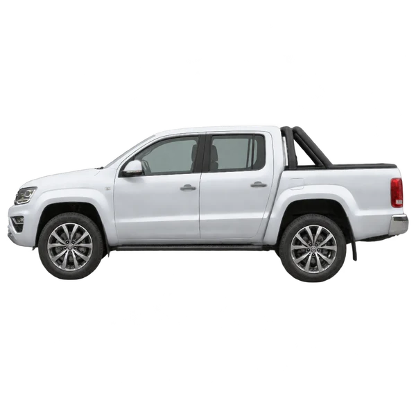 Volkswagen Amarok 2022 باللون فضي، منظر جانبي (متجه إلى اليسار)