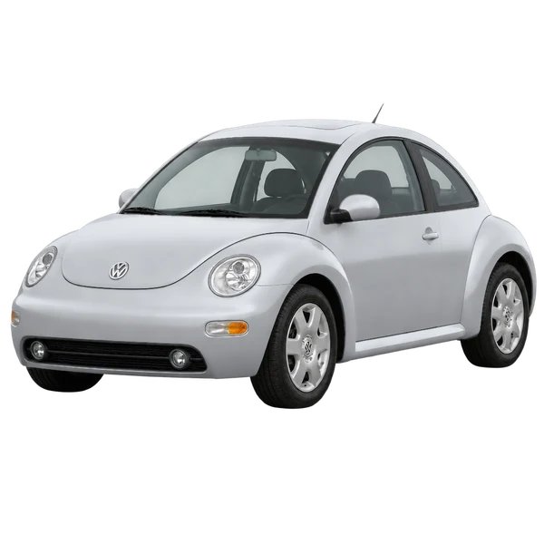 Volkswagen Beetle 1998 argent, vue trois-quarts avant (orienté vers la gauche)