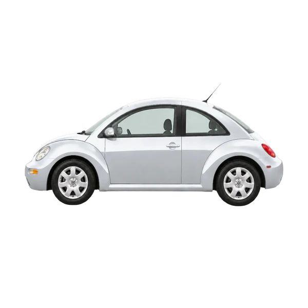 Volkswagen Beetle 1999 argent, vue côté (vers la gauche)