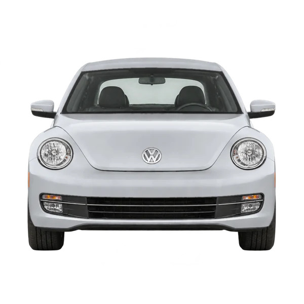 Volkswagen Beetle 2012 باللون فضي، منظر أمامي