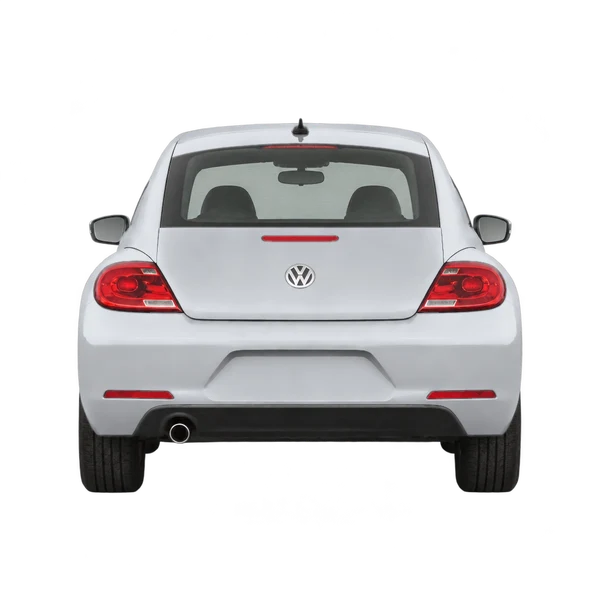 Volkswagen Beetle 2012 باللون فضي، منظر من الخلف
