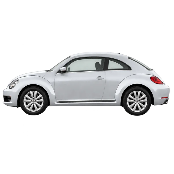 シルバーの2014 Volkswagen Beetle（側面（左向き）ビュー）