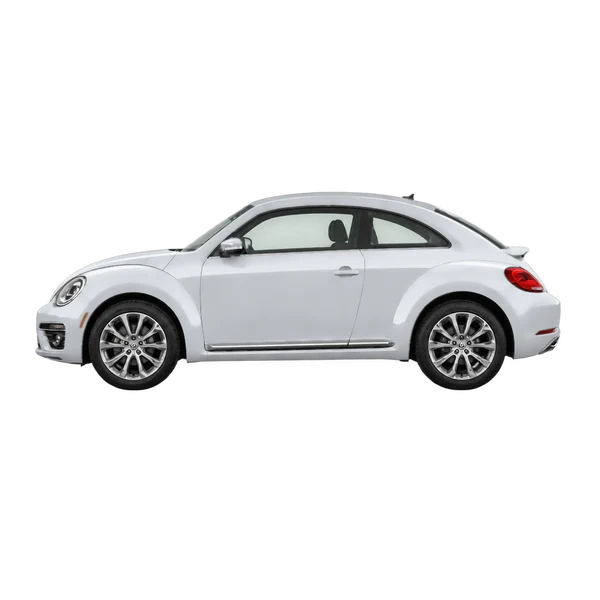 2026 Volkswagen Beetle in Silber, Ansicht: Seite (nach links gerichtet)