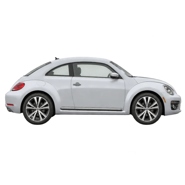 2026 Volkswagen Beetle in Silber, Ansicht: Seite (nach rechts gewandt)