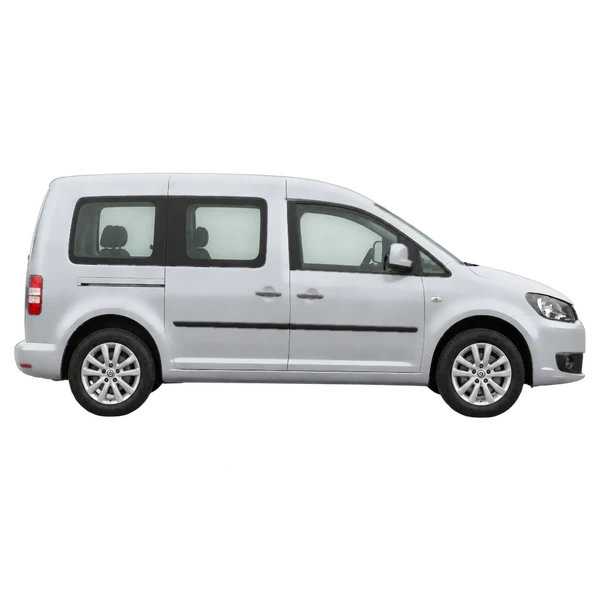 Volkswagen Caddy 2011 argent, vue profil (tourné vers la droite)