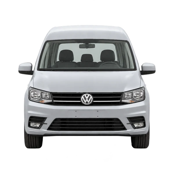 Volkswagen Caddy 2017 en plateado, vista frontal