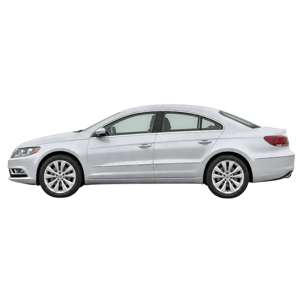 Volkswagen CC 2013 باللون فضي، منظر جانبي (متجه إلى اليسار)