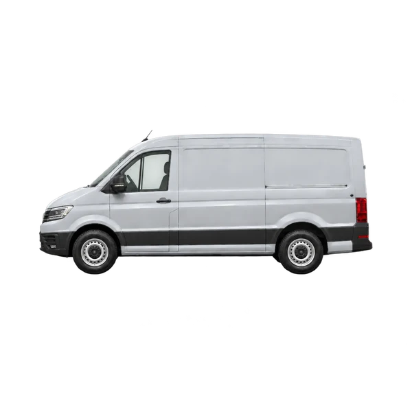 2019 Volkswagen Crafter in Silber, Ansicht: Seite (nach links gerichtet)