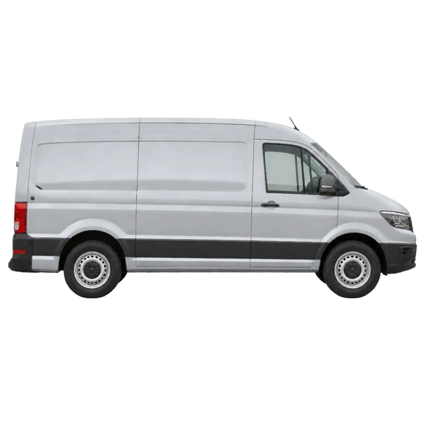 2020 Volkswagen Crafter in Silber, Ansicht: Seite (nach rechts gewandt)