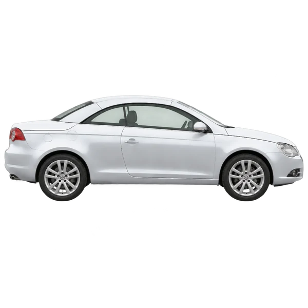 シルバーの2014 Volkswagen Eos（側面（右向き）ビュー）
