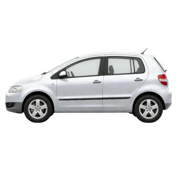 Volkswagen Fox 2008 prata, vista lateral (voltada para a esquerda)