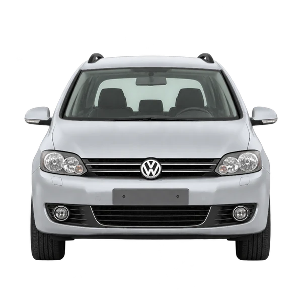 Volkswagen Golf Plus 2009 باللون فضي، منظر أمامي