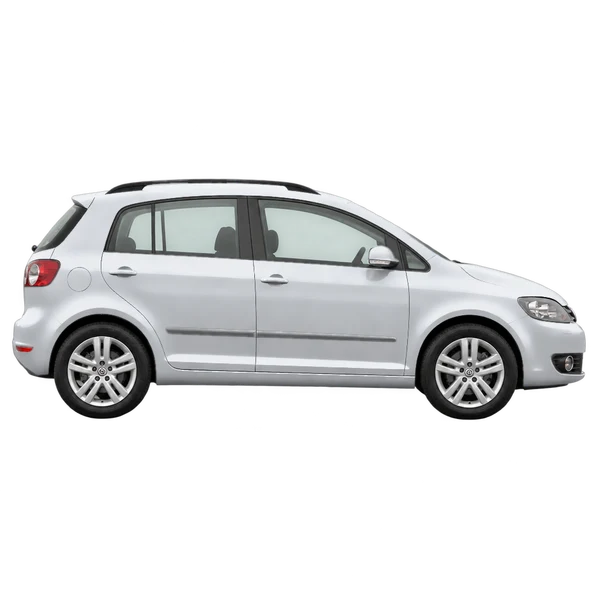 Volkswagen Golf Plus 2009 باللون فضي، منظر منظر جانبي (باتجاه اليمين)