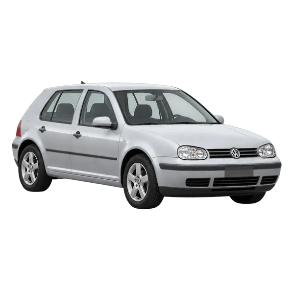 silver 2002 Volkswagen Golf front three-quarter (facing left) view