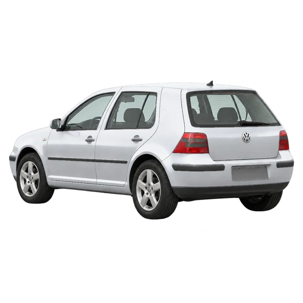 silver 2002 Volkswagen Golf rear three-quarter (facing left) view