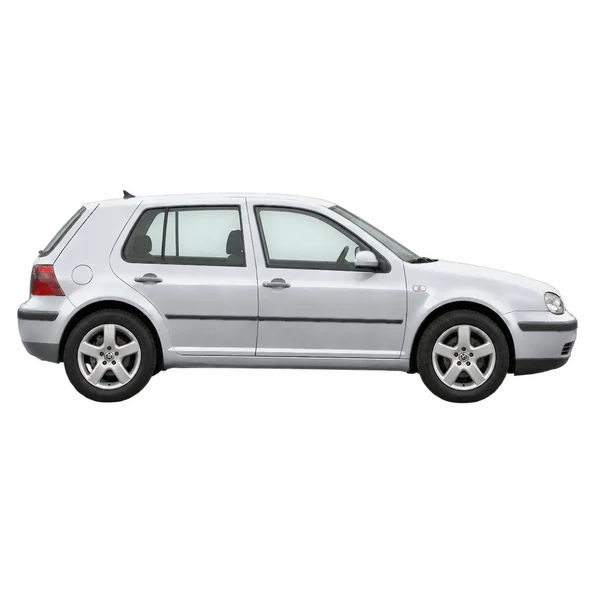 silver 2002 Volkswagen Golf side (facing right) view