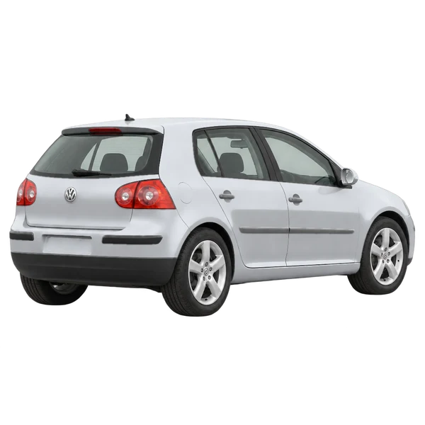 silver 2007 Volkswagen Golf rear three-quarter (facing right) view