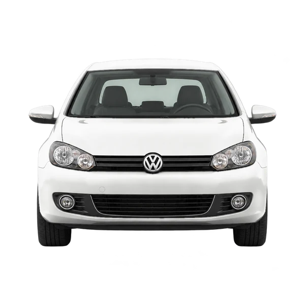 Volkswagen Golf 2012 باللون أبيض، منظر أمامي