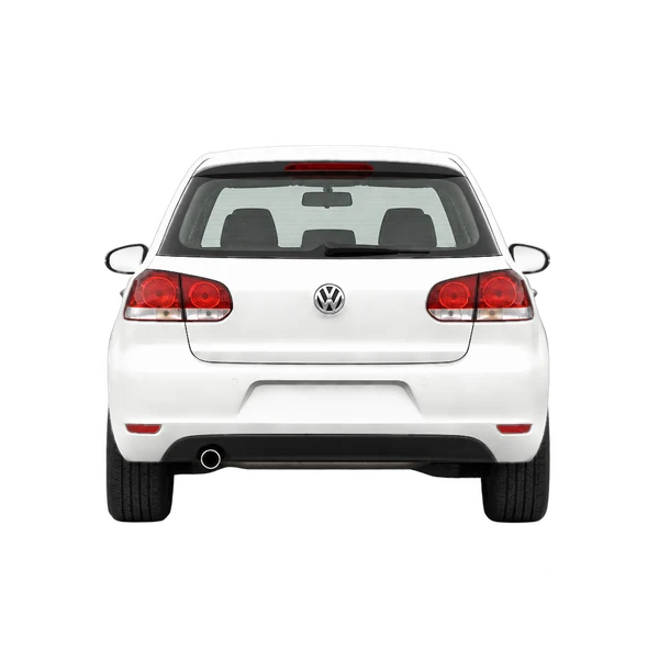 Volkswagen Golf 2012 باللون أبيض، منظر من الخلف