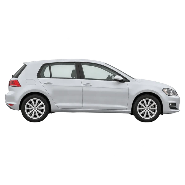 silver 2015 Volkswagen Golf side (facing right) view