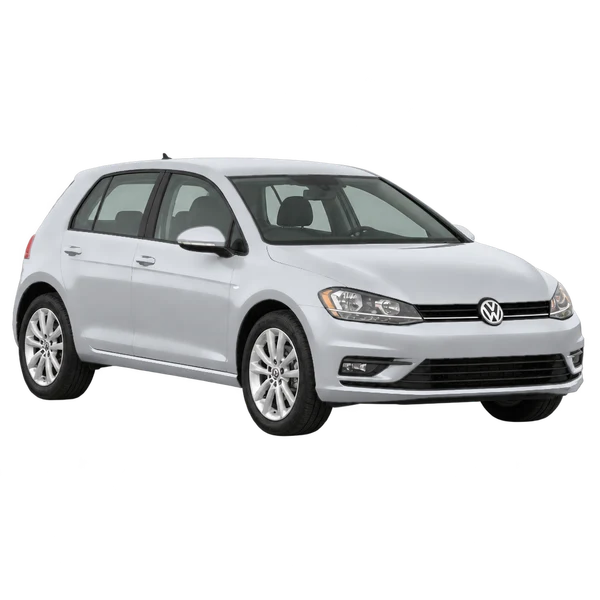 silver 2017 Volkswagen Golf front three-quarter (facing right) view