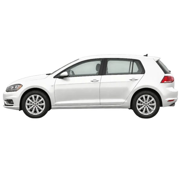 2018 Volkswagen Golf in weiß, Ansicht: Seite (nach links gerichtet)