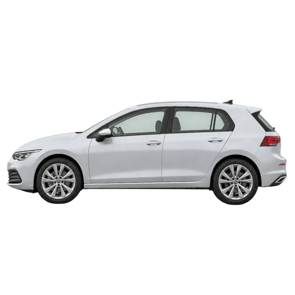 silver 2022 Volkswagen Golf side (facing left) view