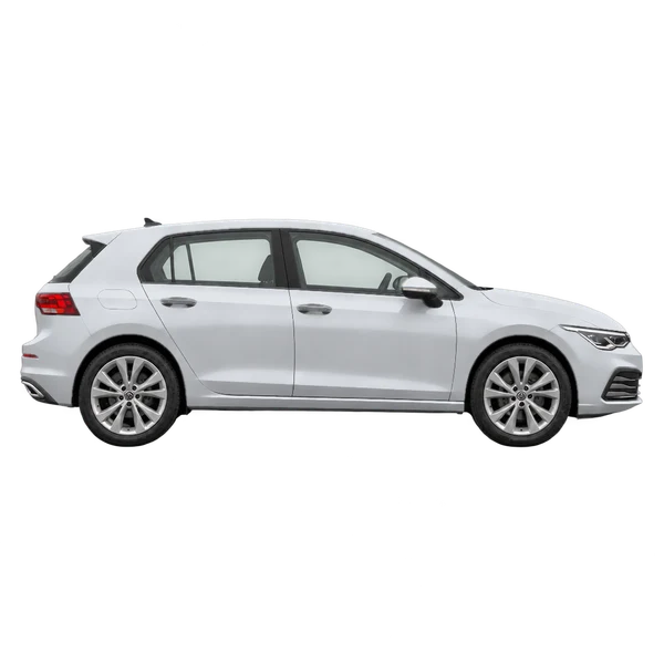 silver 2022 Volkswagen Golf side (facing right) view