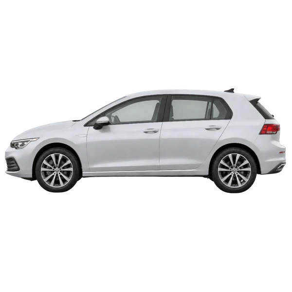 2023 Volkswagen Golf in Silber, Ansicht: Seite (nach links gerichtet)