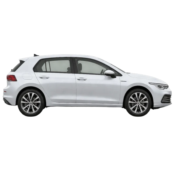 2023 Volkswagen Golf in Silber, Ansicht: Seite (nach rechts gewandt)