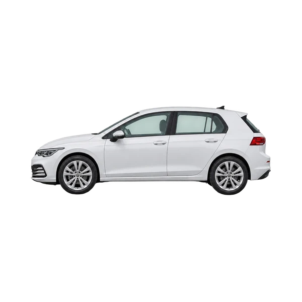 2024 Volkswagen Golf in weiß, Ansicht: Seite (nach links gerichtet)