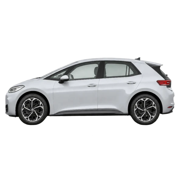 2022 Volkswagen ID.3 Pro in Silber, Ansicht: Seite (nach links gerichtet)