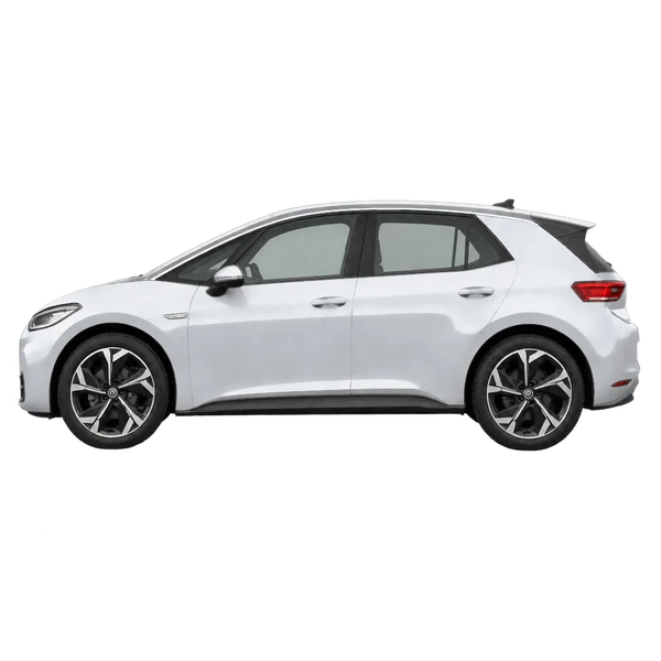 シルバーの2023 Volkswagen ID.3（側面（左向き）ビュー）