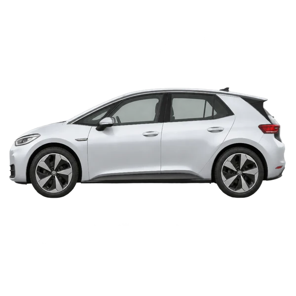 シルバーの2025 Volkswagen ID.3（側面（左向き）ビュー）